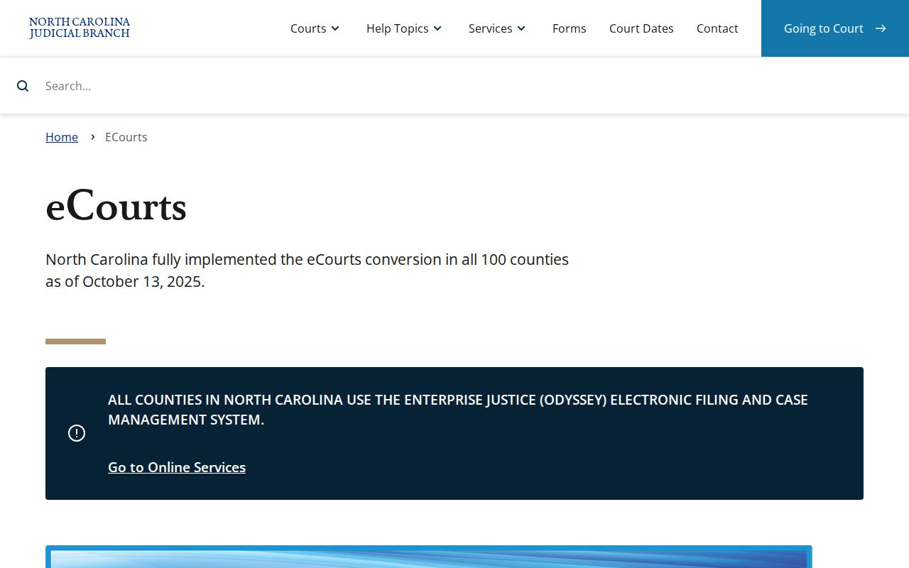 Dare County criminal court cases on the North Carolina eCourts overview