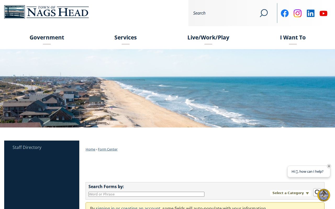 Nags Head criminal records public request form in Dare County